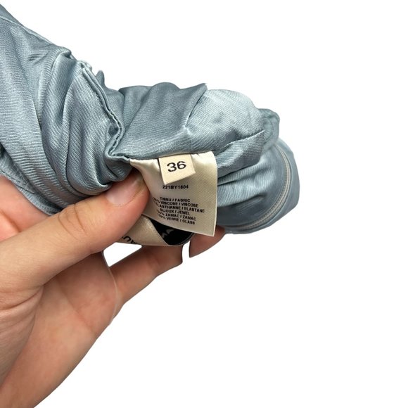 NWT Alexandre Vauthier Sleeveless Plunge-Neck Ruched Bodysuit Size S - Picture 10 of 12